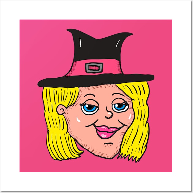 Cartoon Witch Head Wall Art by Eric03091978